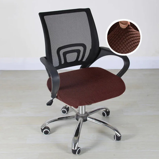 Housse de Siège Élastique Polyester pour Chaise de Bureau - Protège Chaise de Bureau, Fauteuil de Bureau, Protection Antitaches