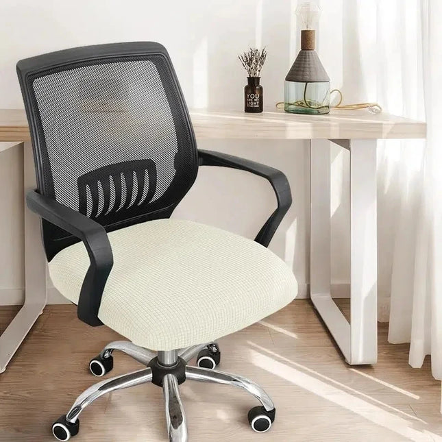 Housse de Siège Élastique Polyester pour Chaise de Bureau - Protège Chaise de Bureau, Fauteuil de Bureau, Protection Antitaches