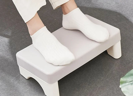 Repose-Pieds Ergonomique en PP pour Bureau – Confortable et Peu Encombrant – Convient Sous le Bureau, au Travail, sur le Canapé et à l'Étude – Rembourré – Rotatif – Coloris Blanc, Gris, Bleu – Plastique Durable