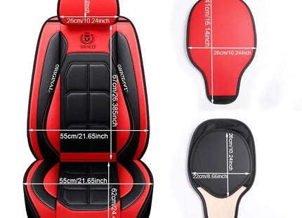 Housses de Siège Auto en Cuir Artificiel – Multi-Couleurs – Ajustement Universel – Idéal pour Améliorer le Style et la Protection de l'Intérieur Automobile – Mousse PE Rembourrée – Toutes Saisons – Disponible à l'Unité ou par Paire