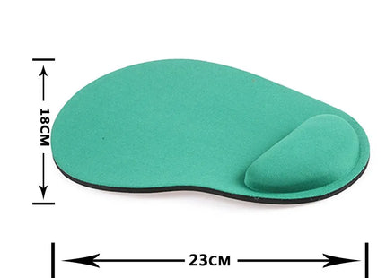 Tapis de Souris Ergonomique avec Repose-Poignet Confortable – Antidérapant – Polymère Souple – Surface Éponge et Tissu – Dos Caoutchouc Néoprène – Pour PC, Ordinateur Portable – Taille 23 x 18 cm