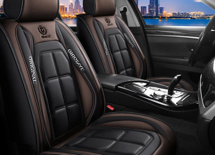 Housse de siège tout compris, Housse de Siège Auto Universelle en Cuir – Entièrement en Cuir – Toutes Saisons – Mousse PE Rembourrée – Disponible à l'Unité ou par Paire entièrement en cuir, housse de coussin universel toutes saisons