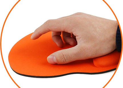 Tapis de Souris Ergonomique avec Repose-Poignet Confortable – Antidérapant – Polymère Souple – Surface Éponge et Tissu – Dos Caoutchouc Néoprène – Pour PC, Ordinateur Portable – Taille 23 x 18 cm