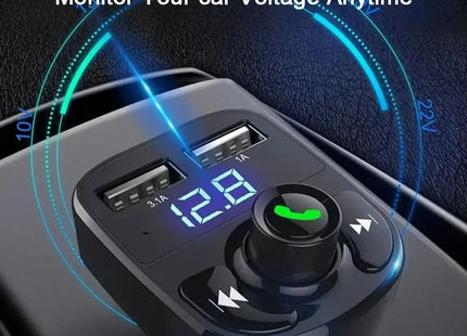 Émetteur FM Bluetooth 5.0 Voiture - Double USB 3.1A - Charge Rapide - Affichage Numérique - Kit Mains-Libres