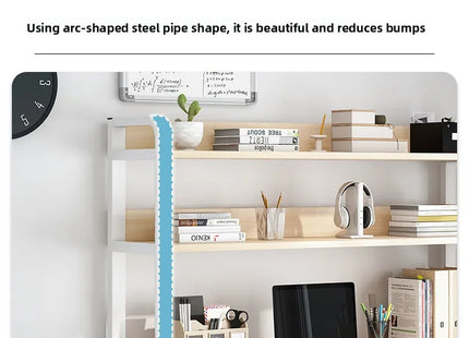 Bureau d’Ordinateur Multifonctionnel pour Chambre à Coucher – Simple et Élégant – Avec Bibliothèque Intégrée et Bureau d’Écriture – Style Modern Minimalism – Bois Durable – Poids 25 kg – Idéal pour Étude, Maison, Bureau