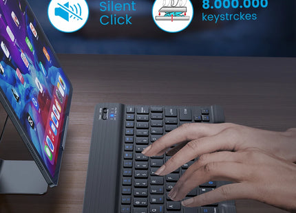 Clavier Sans Fil Bluetooth 78 Touches – Mini Clavier Portable Compatible Android, iOS, Windows, iPad, Tablette et PC