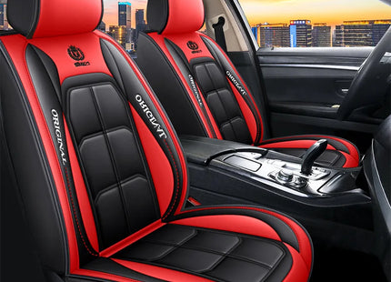 Housse de siège tout compris, Housse de Siège Auto Universelle en Cuir – Entièrement en Cuir – Toutes Saisons – Mousse PE Rembourrée – Disponible à l'Unité ou par Paire entièrement en cuir, housse de coussin universel toutes saisons