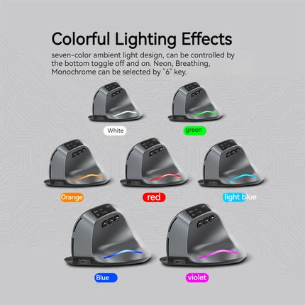 Souris Sans Fil – 2,4 GHz et Bluetooth – Écran LED DPI Réglable – 8 Boutons – 3200 DPI – Rechargeable – Pour Ordinateur Portable, Bureau et Gaming – Certifiée CE – Main Droite