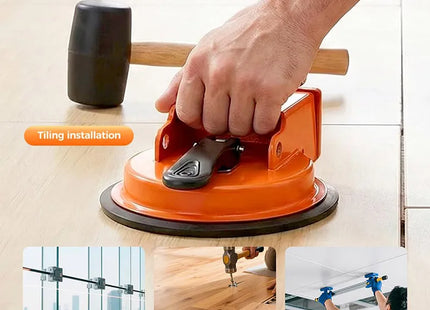 Herramienta de Sujeción para Juntas de Tarima de Madera – Ventosa de Alta Adherencia >60kg con Almohadilla de Goma y Altura Ajustable – Reparación y Unión de Lamas – Diámetro 118mm – Accesorio de Decoración Interior