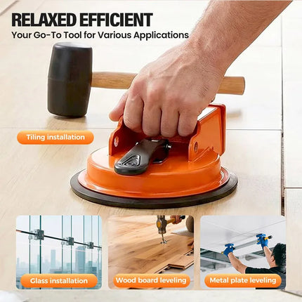 Hardwood Floor Clamp Tool – High Adhesion Suction Cup >60kg with Rubber Pad and Adjustable Height – Repair and Join Floorboards – Diameter 118mm – Interior Decoration Accessory