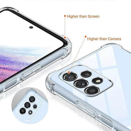 BYGJMY Shockproof Transparent Silicone Case with Pocket for Samsung A15 A25 A35 A55 A54 A34 A14 A04 A53 A73