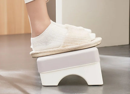 Repose-Pieds Ergonomique en PP pour Bureau – Confortable et Peu Encombrant – Convient Sous le Bureau, au Travail, sur le Canapé et à l'Étude – Rembourré – Rotatif – Coloris Blanc, Gris, Bleu – Plastique Durable
