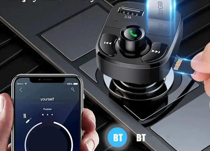 Émetteur FM Bluetooth 5.0 Voiture - Double USB 3.1A - Charge Rapide - Affichage Numérique - Kit Mains-Libres