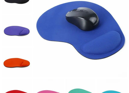 Tapis de Souris Ergonomique avec Repose-Poignet Confortable – Antidérapant – Polymère Souple – Surface Éponge et Tissu – Dos Caoutchouc Néoprène – Pour PC, Ordinateur Portable – Taille 23 x 18 cm