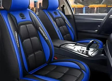 Housses de Siège Auto en Cuir Artificiel – Multi-Couleurs – Ajustement Universel – Idéal pour Améliorer le Style et la Protection de l'Intérieur Automobile – Mousse PE Rembourrée – Toutes Saisons – Disponible à l'Unité ou par Paire