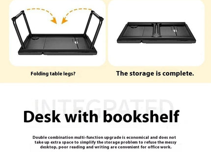 Table Ergonomique Pliable – Lit Intégré – Bureau Paresseux pour Ordinateur Portable – Hauteur Réglable – Polyvalent – Forme en L – Bois Massif – Poids 2,1 kg – Coloris Noir, Blanc, Bois – Moderne et Compact
