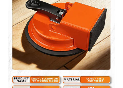 Herramienta de Sujeción para Juntas de Tarima de Madera – Ventosa de Alta Adherencia >60kg con Almohadilla de Goma y Altura Ajustable – Reparación y Unión de Lamas – Diámetro 118mm – Accesorio de Decoración Interior
