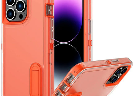 3-Layer Military-Grade Shockproof Case with Kickstand | For iPhone 17 Pro Max, 16, 15, 14, 13, 12, 11 Pro Max Plus, etc. | Heavy-Duty PC + TPU Protection