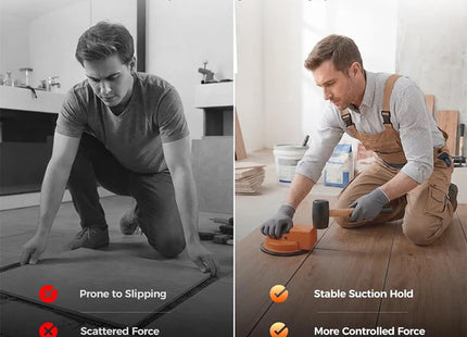 Herramienta de Sujeción para Juntas de Tarima de Madera – Ventosa de Alta Adherencia >60kg con Almohadilla de Goma y Altura Ajustable – Reparación y Unión de Lamas – Diámetro 118mm – Accesorio de Decoración Interior