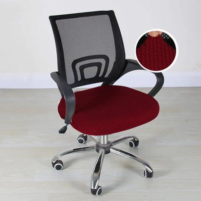 Housse de Siège Élastique Polyester pour Chaise de Bureau - Protège Chaise de Bureau, Fauteuil de Bureau, Protection Antitaches