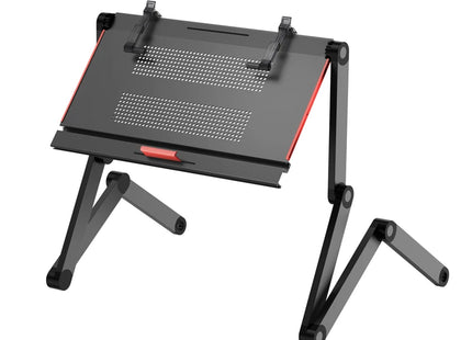Bureau pour Ordinateur Portable Couché – Support Pliable et Réglable pour Tablette – Table de Lit Mobile – Étagère pour Clavier Intégrée – Aluminium Léger – Indépendant – Pour Lit, Canapé, Bureau