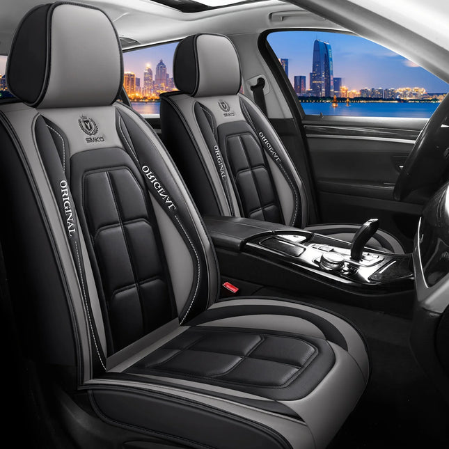 Housses de Siège Auto en Cuir Artificiel – Multi-Couleurs – Ajustement Universel – Idéal pour Améliorer le Style et la Protection de l'Intérieur Automobile – Mousse PE Rembourrée – Toutes Saisons – Disponible à l'Unité ou par Paire