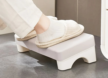 Repose-Pieds Ergonomique en PP pour Bureau – Confortable et Peu Encombrant – Convient Sous le Bureau, au Travail, sur le Canapé et à l'Étude – Rembourré – Rotatif – Coloris Blanc, Gris, Bleu – Plastique Durable