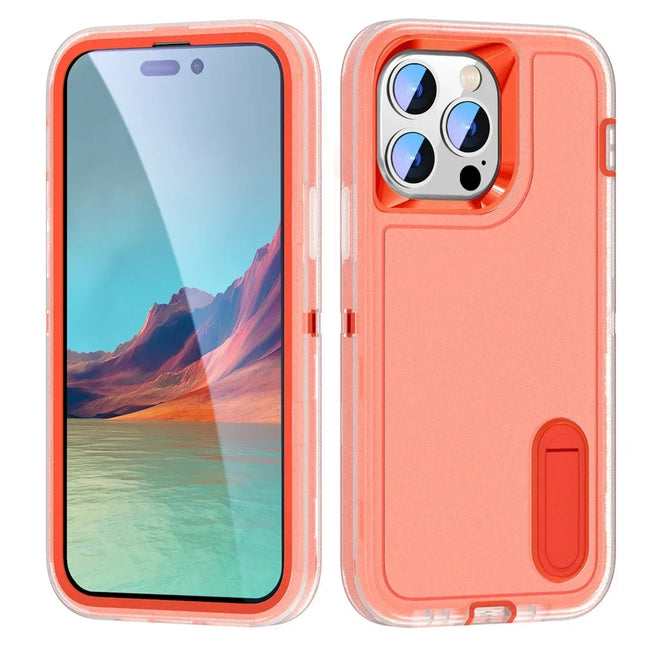 Coque Étui Anti-Choc Militaire à 3 Couches avec Support Kickstand | Pour iPhone 17 Pro Max, 16 15 14 13 12 11 Pro Max Plus etc | Protection Lourde PC + TPU