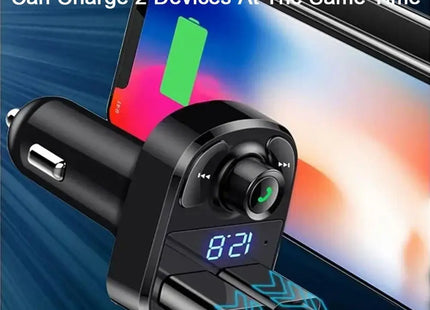 Émetteur FM Bluetooth 5.0 Voiture - Double USB 3.1A - Charge Rapide - Affichage Numérique - Kit Mains-Libres