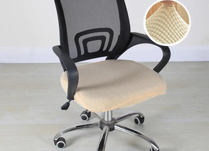 Housse de Siège Élastique Polyester pour Chaise de Bureau - Protège Chaise de Bureau, Fauteuil de Bureau, Protection Antitaches