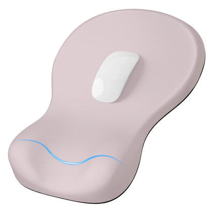 Ergonomic Mouse Pad with Wrist Rest – Black with Wrist Support – Non-Slip Hard Base – Memory Foam – Smooth Fabric Surface – Portable for Office / Home – Durable Rubber