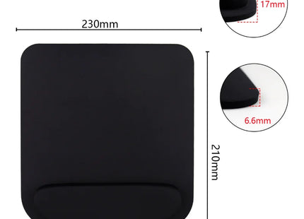 Tapis de Souris Ergonomique Eva – Repose-Poignet Intégré – Confortable – Antidérapant – Pour Gaming, Bureautique, Ordinateur Portable – Accessoire de Bureau – Couleur Unie – Caoutchouc Durable