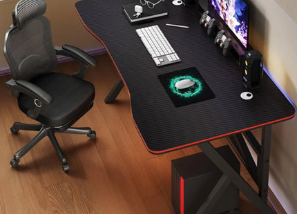 Table de Jeu Ergonomique – Bureau d’Ordinateur de Bureau – Table d’Étude et d’Apprentissage – Design Luxe et Stable – Rectangulaire – Métal Durable – Poids 2 kg – Pour Chambre, Bureau, Salle d’Étude