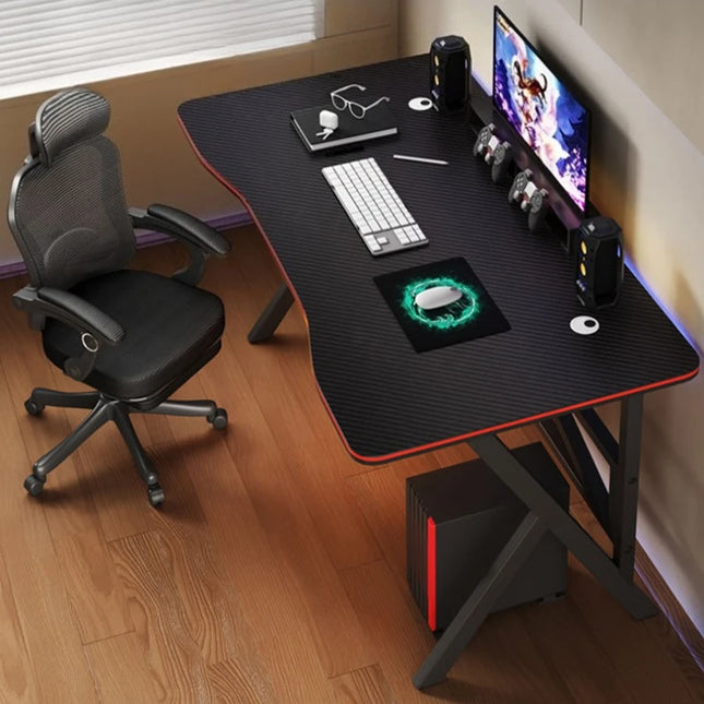 Table de Jeu Ergonomique – Bureau d’Ordinateur de Bureau – Table d’Étude et d’Apprentissage – Design Luxe et Stable – Rectangulaire – Métal Durable – Poids 2 kg – Pour Chambre, Bureau, Salle d’Étude