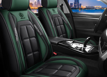 Housse de siège tout compris, Housse de Siège Auto Universelle en Cuir – Entièrement en Cuir – Toutes Saisons – Mousse PE Rembourrée – Disponible à l'Unité ou par Paire entièrement en cuir, housse de coussin universel toutes saisons