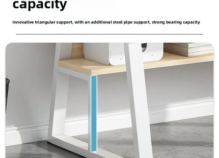 Bureau d’Ordinateur Multifonctionnel pour Chambre à Coucher – Simple et Élégant – Avec Bibliothèque Intégrée et Bureau d’Écriture – Style Modern Minimalism – Bois Durable – Poids 25 kg – Idéal pour Étude, Maison, Bureau
