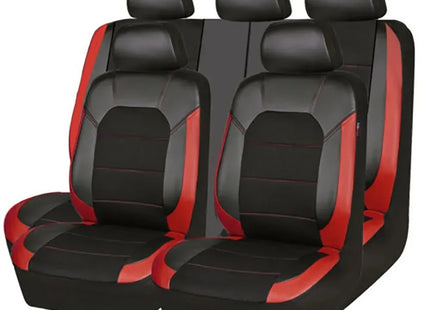 Housse de Siège de Voiture Universelle en Cuir PU – Ensemble Complet 9 Pièces – Luxe – 5 Sièges – Haute Qualité – Protection Complète 5 Places pour Voitures, SUV, Camions, Fourgonnettes
