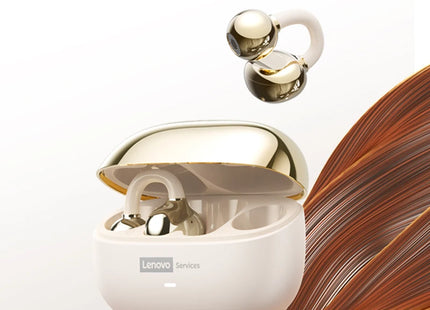 Casque Bluetooth Lenovo Pro LE3  : Réduction de Bruit Active, 25h d'Autonomie, Écouteurs Sport Clip Ear (IPX4, Bluetooth 6.0) - Gris/Violet/Beige/Rose