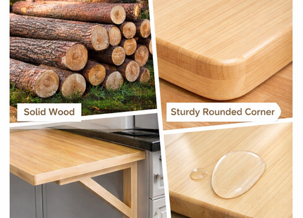 Table Murale Pliable en Bois Massif – Table à Manger / Bureau d’Ordinateur / Table d’Apprentissage – Tailles : 60×40 cm, 75×50 cm, 80×60 cm, 100×60 cm – Design Classique – Bois de Pin Naturel – Charge Jusqu’à 136 kg – Mécanisme à Dégagement Simple