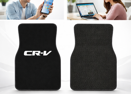 Tapis de Sol Automobile Honda CRV – Lot de 4 Pièces (2 Avant + 2 Arrière) – Tapis de Pieds en Caoutchouc Néoprène – Antidérapant – Imperméable – Facile à Nettoyer – Universel pour Voiture, SUV et Camion – Design Imprimé Élégant