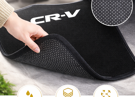 Tapis de Sol Automobile Honda CRV – Lot de 4 Pièces (2 Avant + 2 Arrière) – Tapis de Pieds en Caoutchouc Néoprène – Antidérapant – Imperméable – Facile à Nettoyer – Universel pour Voiture, SUV et Camion – Design Imprimé Élégant