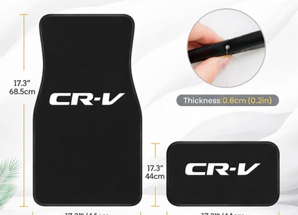 Tapis de Sol Automobile Honda CRV – Lot de 4 Pièces (2 Avant + 2 Arrière) – Tapis de Pieds en Caoutchouc Néoprène – Antidérapant – Imperméable – Facile à Nettoyer – Universel pour Voiture, SUV et Camion – Design Imprimé Élégant