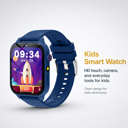 Montre intelligente pour enfant avec caméra HD, écran tactile 1,83 po, jeux, suivi du sommeil et podomètre