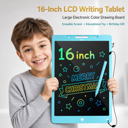 Tablette d’écriture LCD 16 pouces – Ardoise électronique effaçable pour dessin et apprentissage dès 3 ans