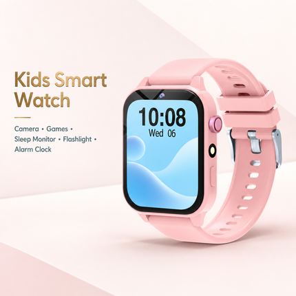 Montre intelligente pour enfant avec caméra HD, écran tactile 1,83 po, jeux, suivi du sommeil et podomètre
