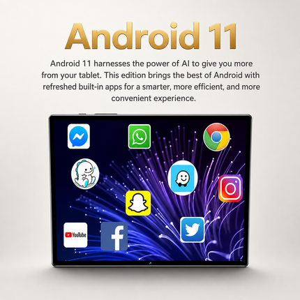 Tablette 10,1 Pouces Android 11 – 4 Go RAM + 64 Go ROM – Batterie 5000 mAh – Double Caméra 2 MP – Google Play – Design Ultra Fin – Wi-Fi, Type-C, OTG, Carte TF – Étui de Protection