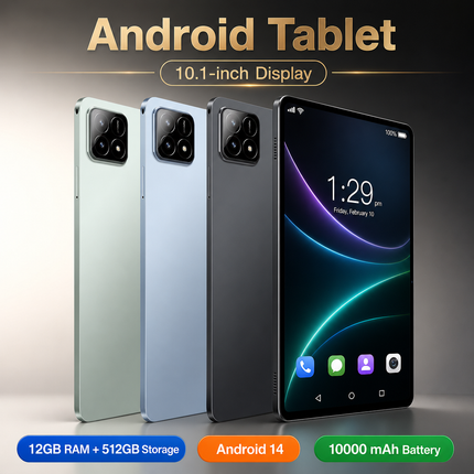 Tablette Android Pad 6S 11 pouces – 12 Go RAM, 512 Go, écran 2K, Android 14, processeur Octa-Core, double SIM 5G, Wi-Fi et caméra 32 MP