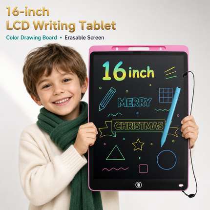 Tablette d’écriture LCD 16 pouces – Ardoise électronique effaçable pour dessin et apprentissage dès 3 ans