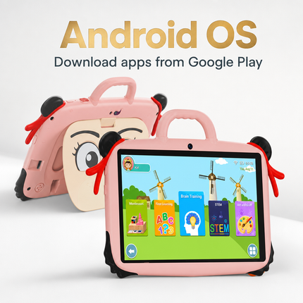 Tablette Enfant 7 Pouces avec Écran IPS, Caméra Double, 4GB+64GB, Android 13 - Idéale pour Études et Jeux