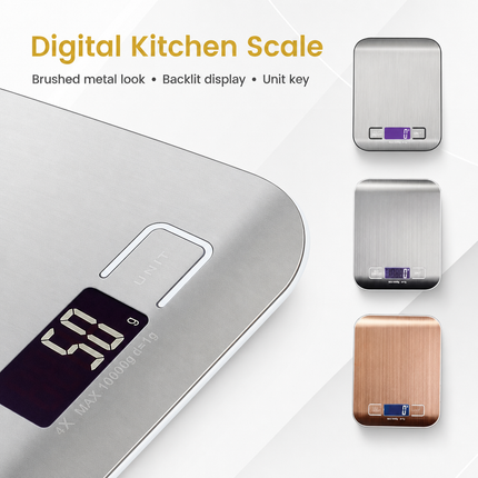Balance de Cuisine Électronique Précise 1g - 5kg, Écran LCD, Compacte et Portable pour Bâtir et Cuisiner à la Maison